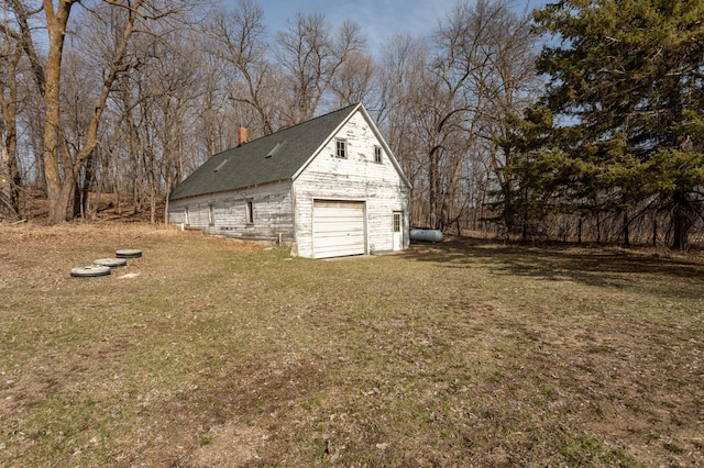 garage featuring a detached garage
