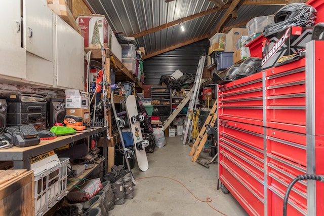 view of storage room