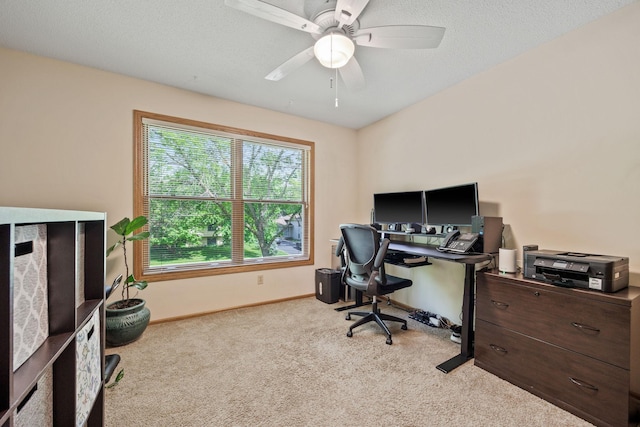 4545 Terraceview Ln N, Plymouth, MN 55446 - office space with carpet flooring, ceiling fan, and baseboards