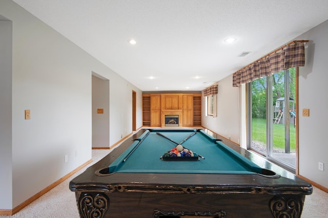 2806 Jasmine Ct, Saint Cloud, MN 56301 - game room with baseboards, pool table, recessed lighting, and carpet