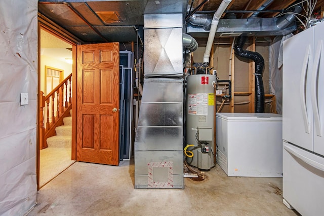 2806 Jasmine Ct, Saint Cloud, MN 56301 - utility room with water heater and heating unit