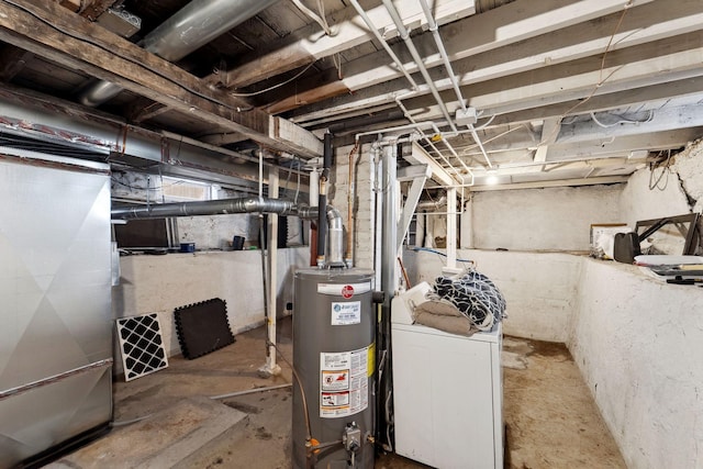 2943 Taylor St NE, Minneapolis, MN 55418 - unfinished below grade area featuring washer / dryer and water heater