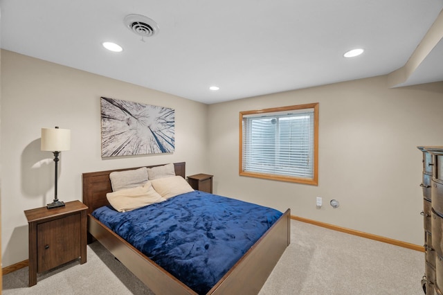 4032 Hollyhock Cir N, Brooklyn Park, MN 55443 - bedroom featuring light carpet and recessed lighting