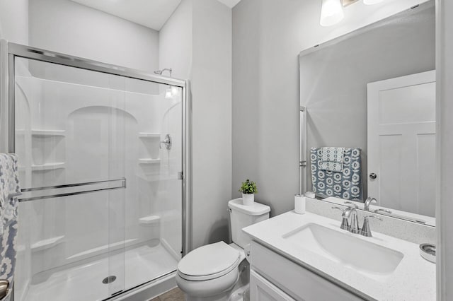 6674 Annabelle Ct, Corcoran, MN 55340 - full bathroom featuring a stall shower, toilet, and vanity