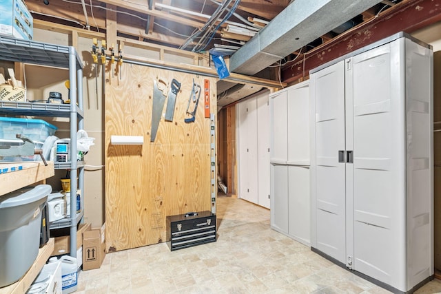 view of storage area