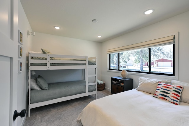 1011 Burgs Park Dr, Shell Lake, WI 54871 - carpeted bedroom featuring baseboards and recessed lighting
