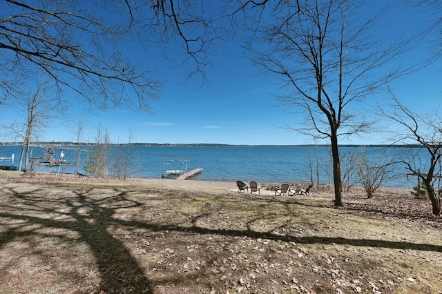 1011 Burgs Park Dr, Shell Lake, WI 54871 - property view of water with a dock