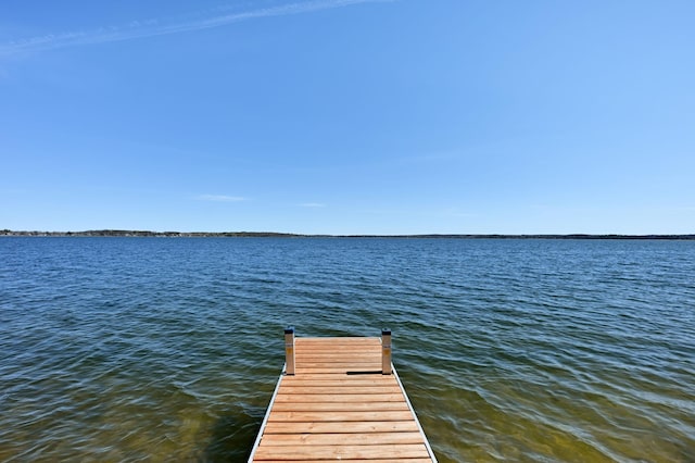 1011 Burgs Park Dr, Shell Lake, WI 54871 - dock area featuring a water view