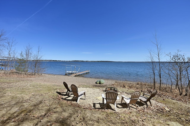 1011 Burgs Park Dr, Shell Lake, WI 54871 - property view of water with a dock