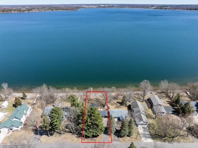 1011 Burgs Park Dr, Shell Lake, WI 54871 - bird's eye view featuring a water view