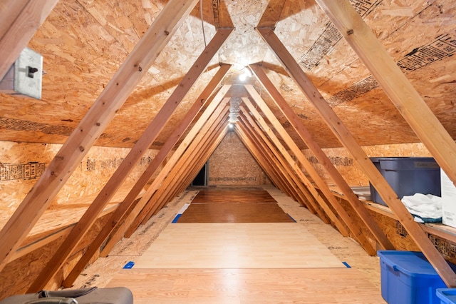 view of attic
