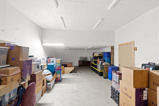 view of storage area