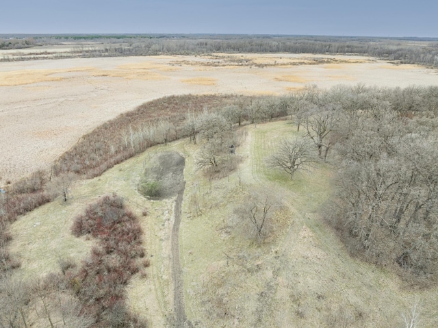 bird's eye view with a rural view