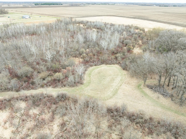 bird's eye view with a rural view