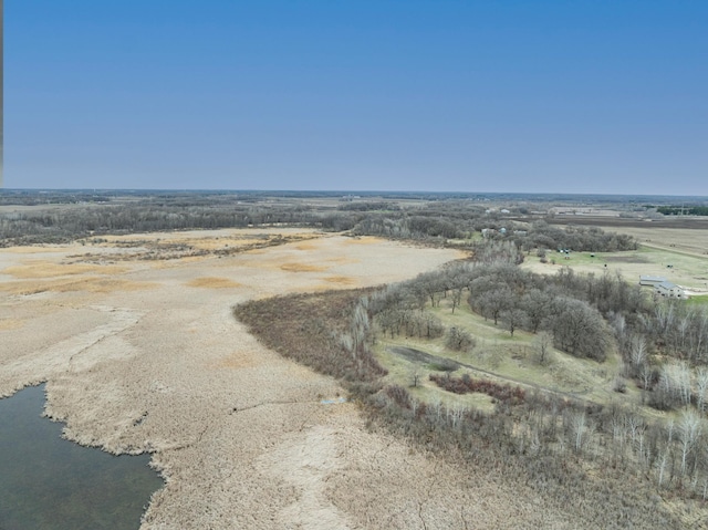 drone / aerial view with a rural view