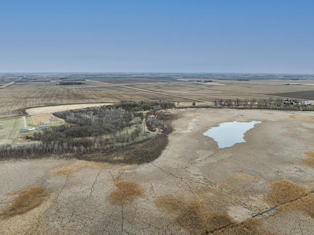 drone / aerial view featuring a rural view