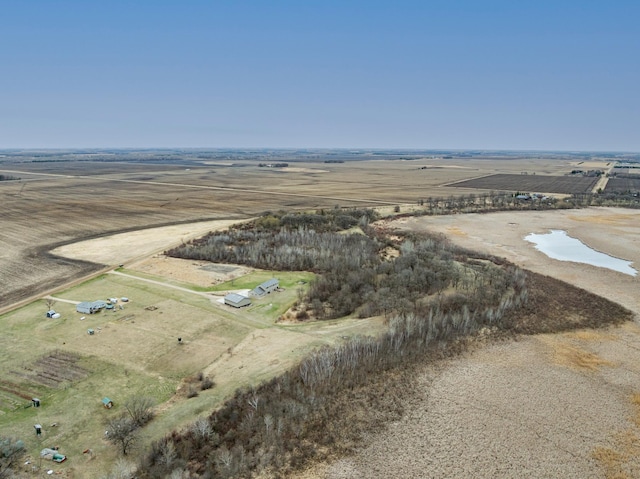bird's eye view with a rural view
