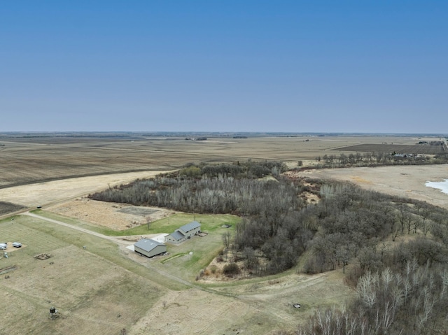 drone / aerial view featuring a rural view