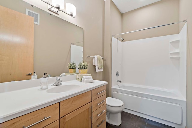 240 Spring St Unit 413, Saint Paul, MN 55102 - full bath with toilet, tile patterned flooring, shower / washtub combination, and vanity