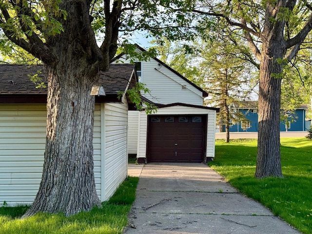 garage with driveway