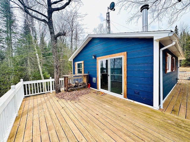 41820 Bald Eagle Dr, Marcell Twp, MN 56628 - view of wooden terrace