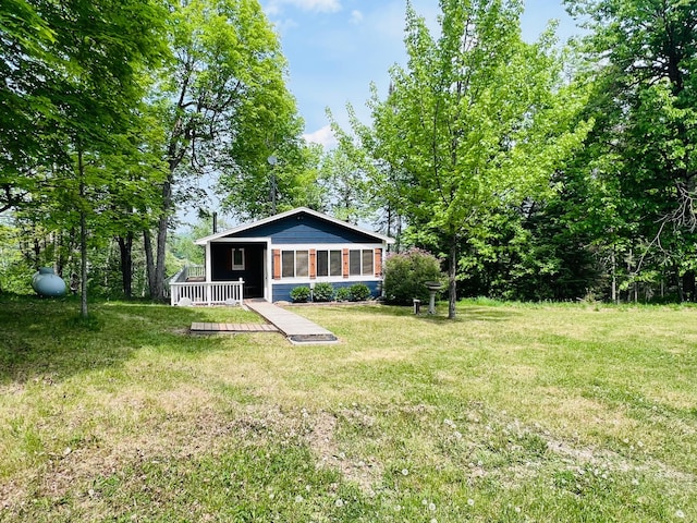 41820 Bald Eagle Dr, Marcell Twp, MN 56628 - back of house with a lawn