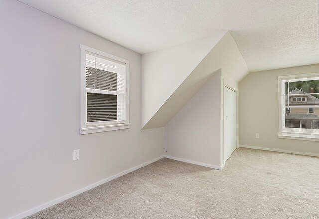 423 1st St NW, Faribault, MN 55021 - bonus room featuring a textured ceiling, carpet, and baseboards