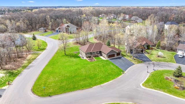 aerial perspective of suburban area
