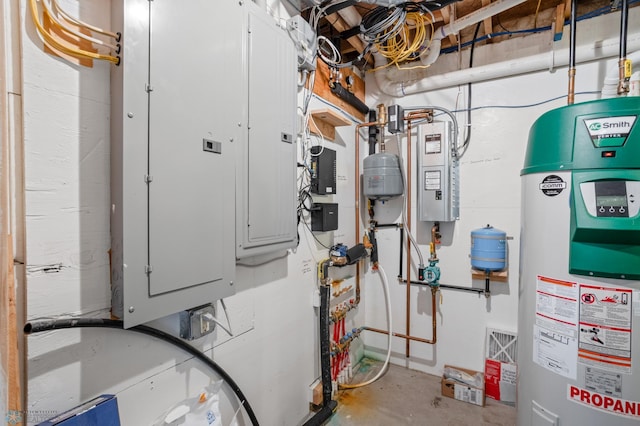 9730 177th Ave SE, Fairmount, ND 58030 - utility room with gas water heater
