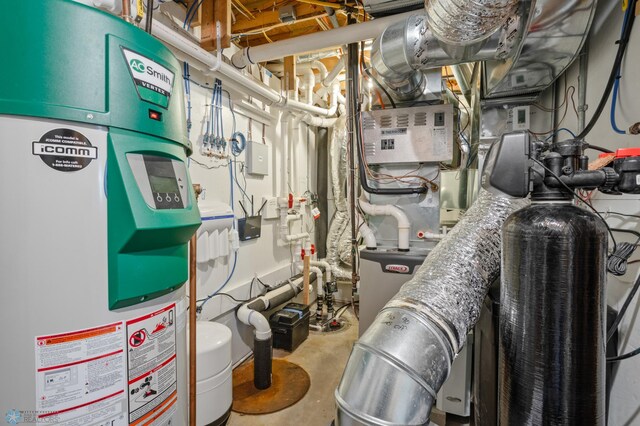 9730 177th Ave SE, Fairmount, ND 58030 - utility room with water heater