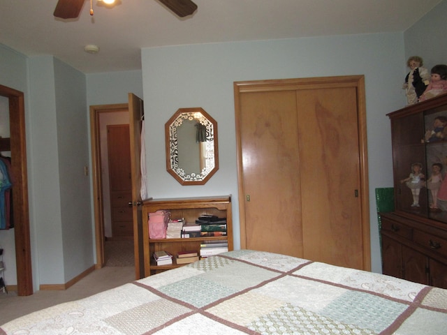 218 Lake Ave E, Fulda, MN 56131 - carpeted bedroom with a ceiling fan and baseboards