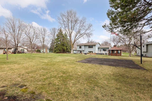view of yard featuring a gazebo