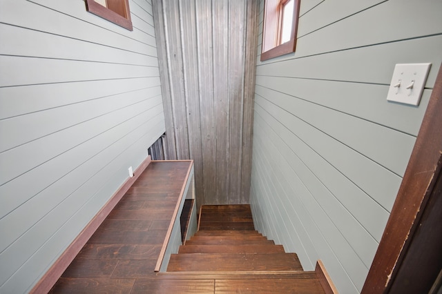235 3rd St NE, Blooming Prairie, MN 55917 - stairs featuring wooden walls