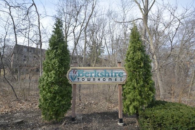 view of community sign