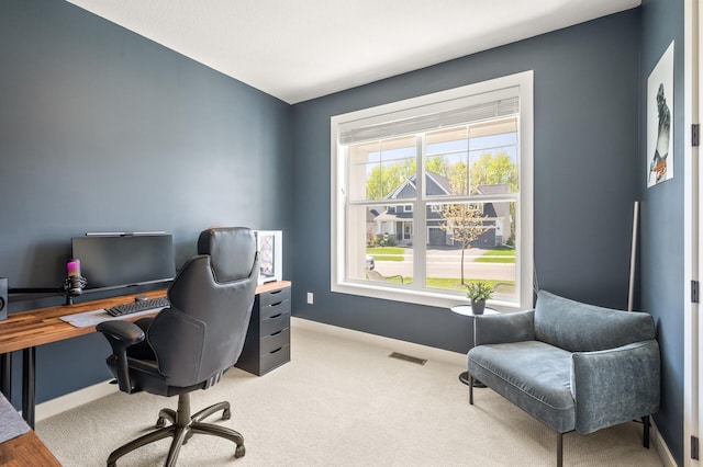 4429 Arbor Dr, Woodbury, MN 55129 - carpeted home office featuring baseboards