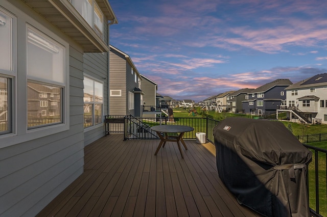 4429 Arbor Dr, Woodbury, MN 55129 - deck featuring a residential view and grilling area