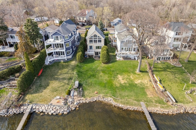 4101 Highwood Rd, Orono, MN 55364 - bird's eye view with a residential view and a water view