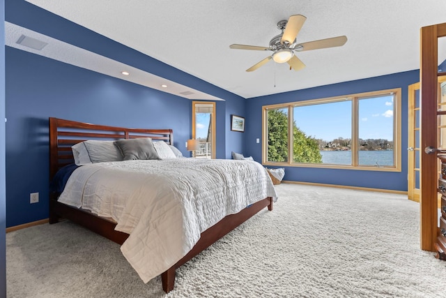 4101 Highwood Rd, Orono, MN 55364 - bedroom featuring carpet floors, baseboards, ceiling fan, and visible vents