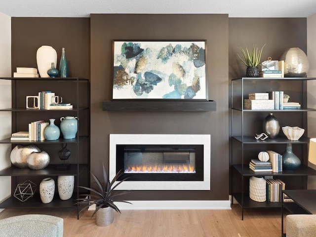 7881 Austin Way, Inver Grove Heights, MN 55077 - detailed view of a glass covered fireplace and wood finished floors