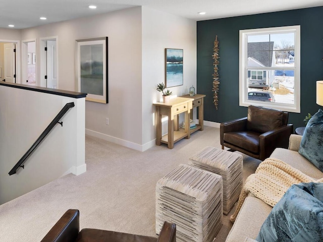 7881 Austin Way, Inver Grove Heights, MN 55077 - living room with light colored carpet and recessed lighting