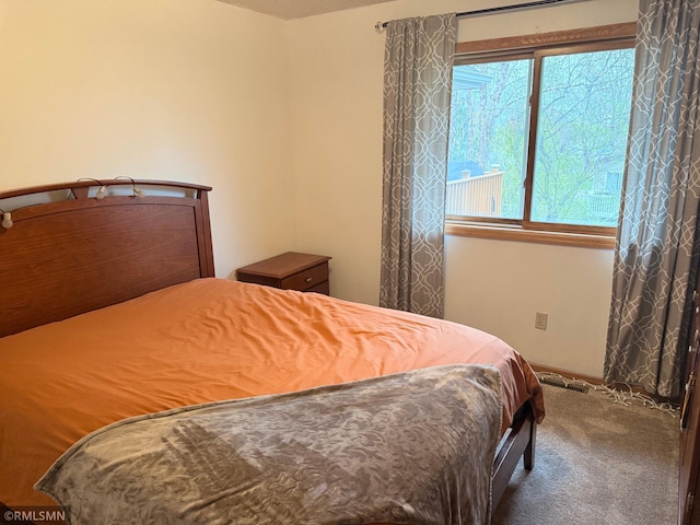 view of carpeted bedroom