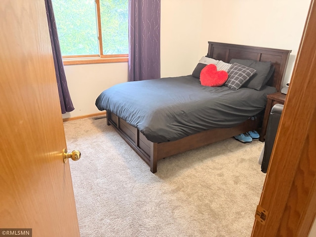 view of carpeted bedroom
