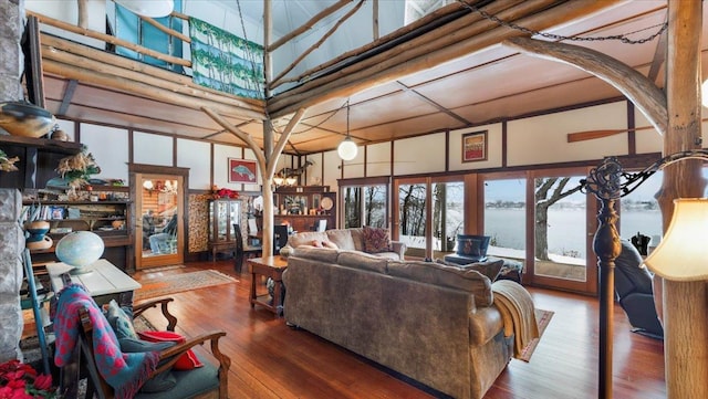 1007 Van Dyke Rd NW, Alexandria, MN 56308 - living room with a high ceiling and wood finished floors