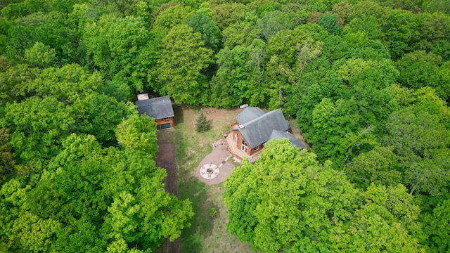 14534 290th Ave, Sampson Twp, WI 54757 - view from above of property with a heavily wooded area
