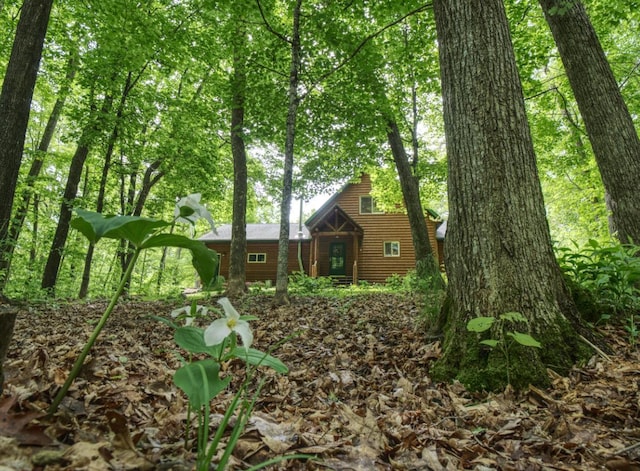 14534 290th Ave, Sampson Twp, WI 54757 - view of side of home featuring log veneer siding