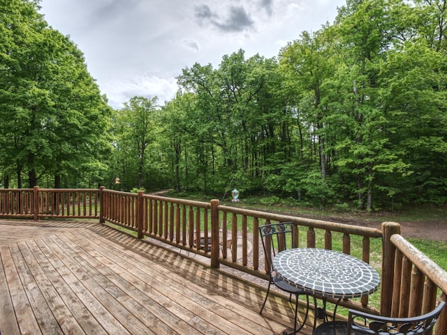 14534 290th Ave, Sampson Twp, WI 54757 - view of wooden deck