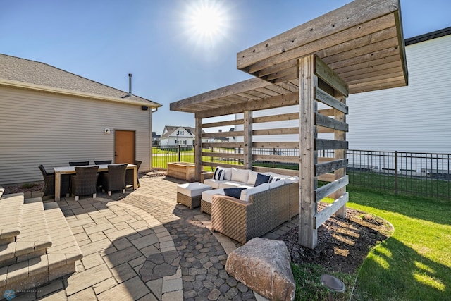 2704 1st St E, West Fargo, ND 58078 - view of patio / terrace with an outdoor living space and outdoor dining area