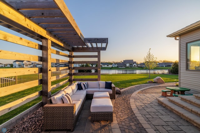 2704 1st St E, West Fargo, ND 58078 - view of patio / terrace with outdoor lounge area and a pergola