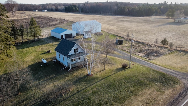 drone / aerial view featuring a rural view