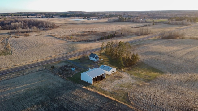 bird's eye view featuring a rural view